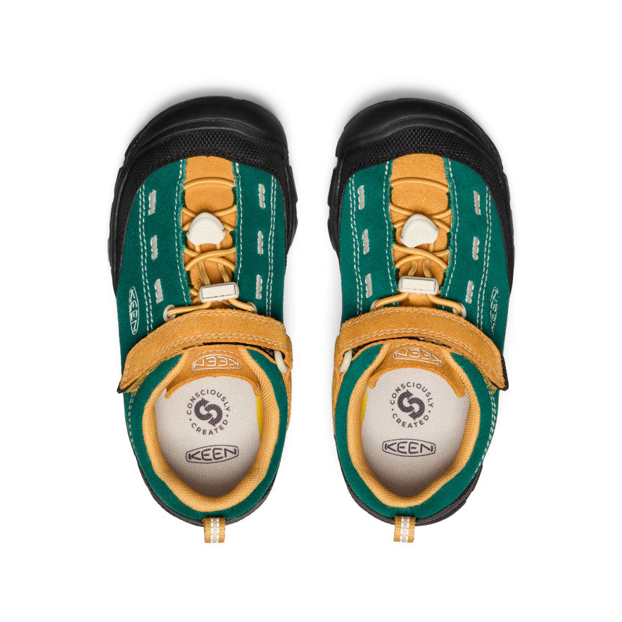 Little Kids' Jasper II Sneakers | Aventurine Green & Oak Buff Casual Shoes for Boys & Girls - Perfect for School, Play & Everyday Comfort