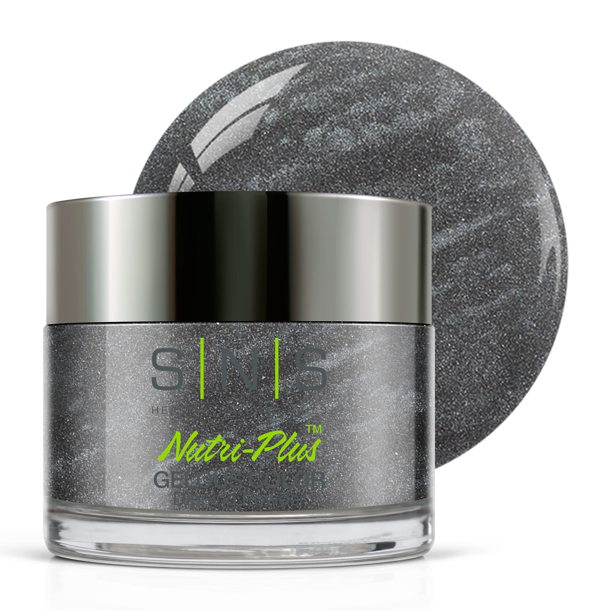 SNS Nail Dip Powder - MoonGlow Metallic Gray Gel Polish | Long-Lasting 14-Day Acrylic Nail Color | No UV Lamp Needed & Low Odor | 1 oz Dip Powder for Salon & Home Manicures | Perfect for Parties, Weddings & Everyday Wear