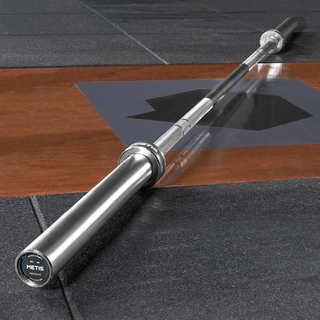 METIS 44lbs Olympic Barbell Bar - 7ft Weightlifting Bar with Optional Weight Plates | Professional Strength Training Equipment for Home Gym & CrossFit Workouts