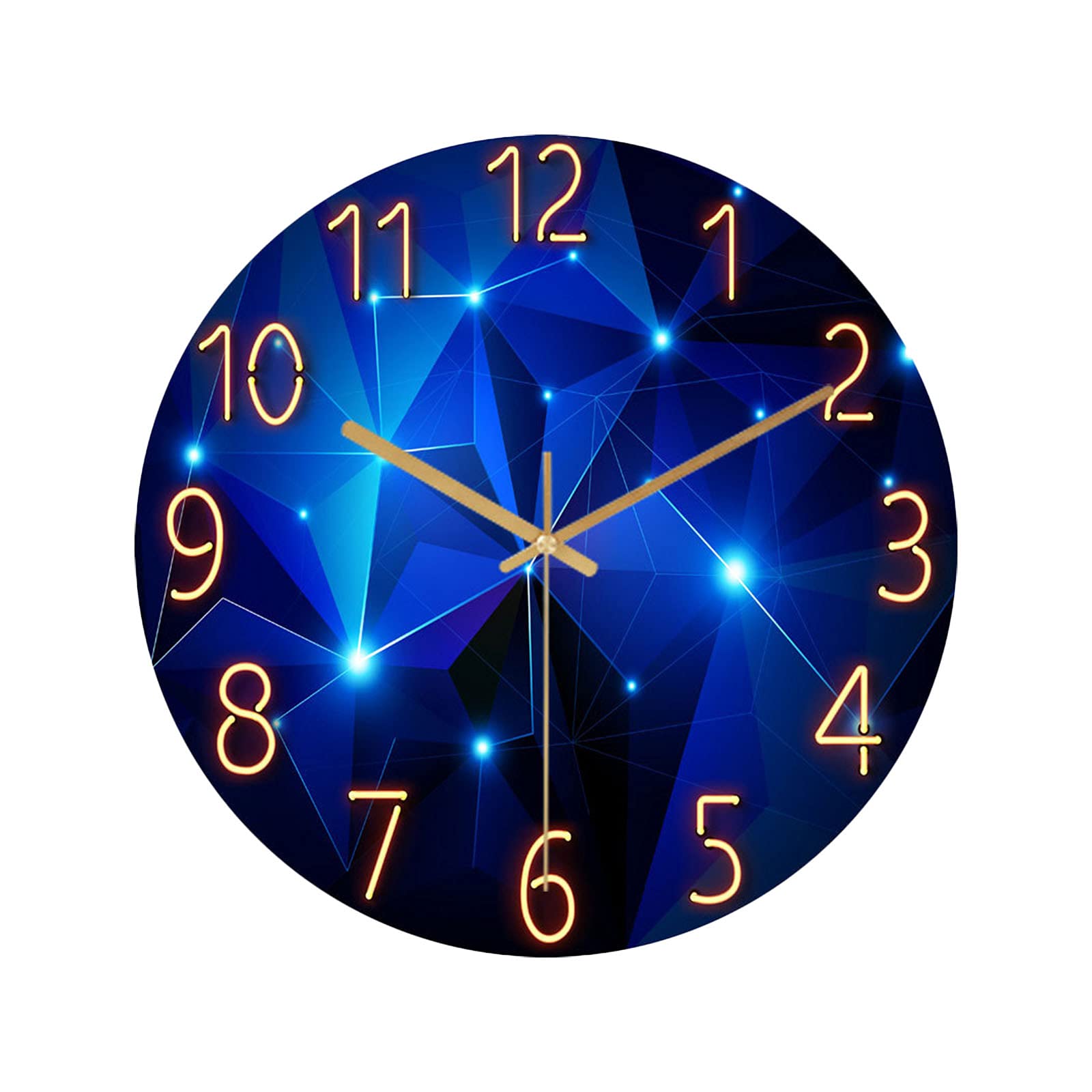 Modern Geometric Glass Wall Clock - Silent Quartz Movement, Stylish Home Decor for Living Room, Bedroom, Office - Perfect for Minimalist & Contemporary Interior Design