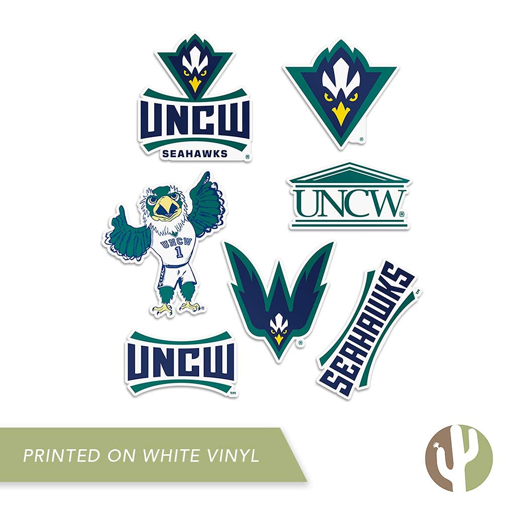 UNCW Seahawks Vinyl Decals - Desert Cactus Design Stickers for Laptop, Water Bottle, Car & Scrapbooking | University of North Carolina Wilmington UNCW Fan Gear for Students & Alumni