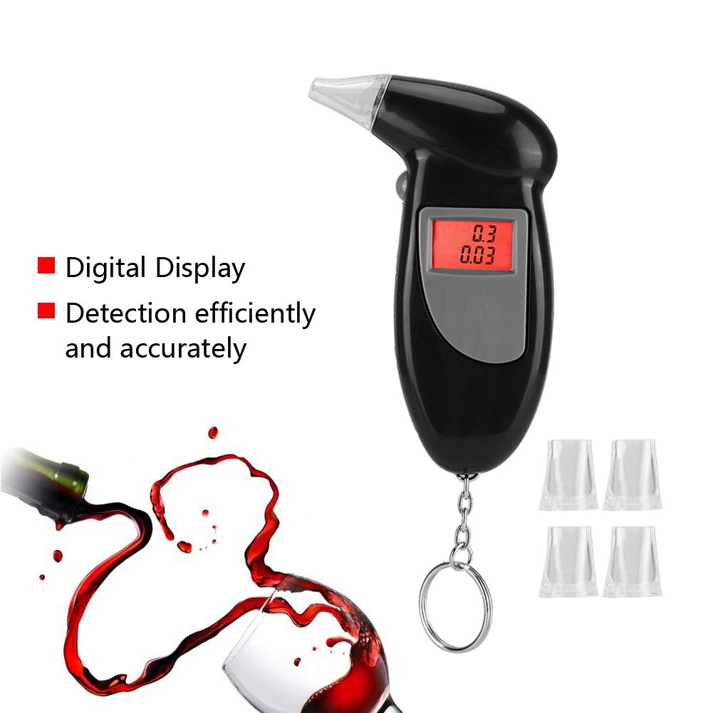 Portable Alcohol Breathalyzer with Backlight & LCD Digital Display - Accurate BAC Tester for Personal & Professional Use - Perfect for Drivers, Workplace Safety, and Home Monitoring