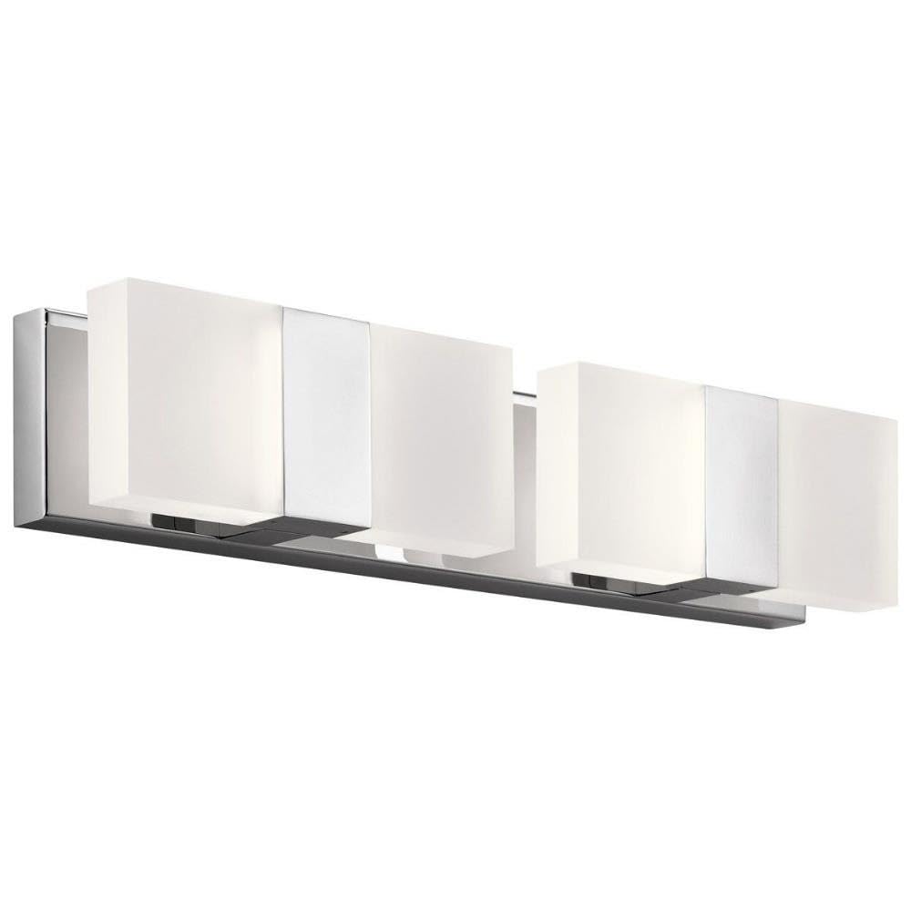 Elan 83849 Haiden LED Vanity Bath Wall Light Fixture - 20W, 4-Light, Chrome Finish - Perfect for Bathroom Mirror Lighting and Modern Home Decor