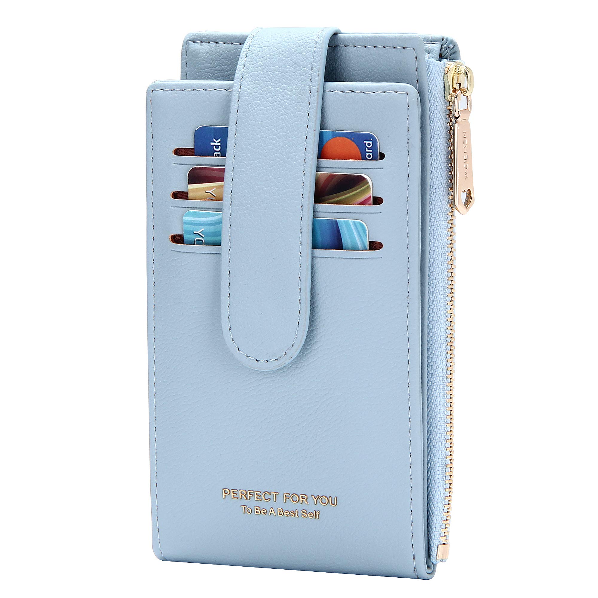 ZRTARY Slim RFID Blocking Bifold Wallet for Women - Compact Card Holder with Zipper Pocket & Money Organizer | Perfect for Everyday Use, Travel & Minimalist Lifestyle