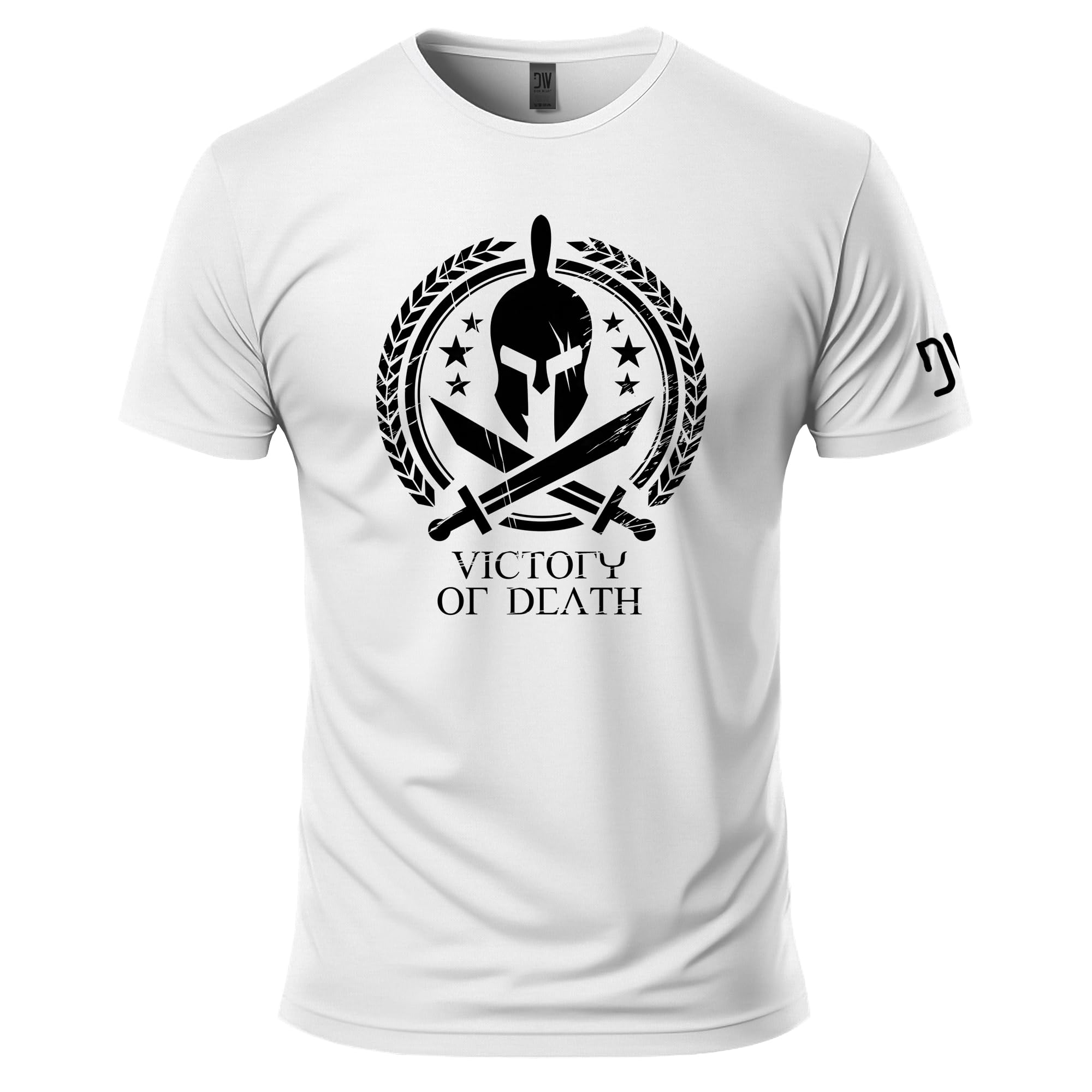 **Dion Wear Men's Graphic T-Shirts - Spartan Warrior Short Sleeve Cotton Tee for Casual Wear, Gym & Street Style**