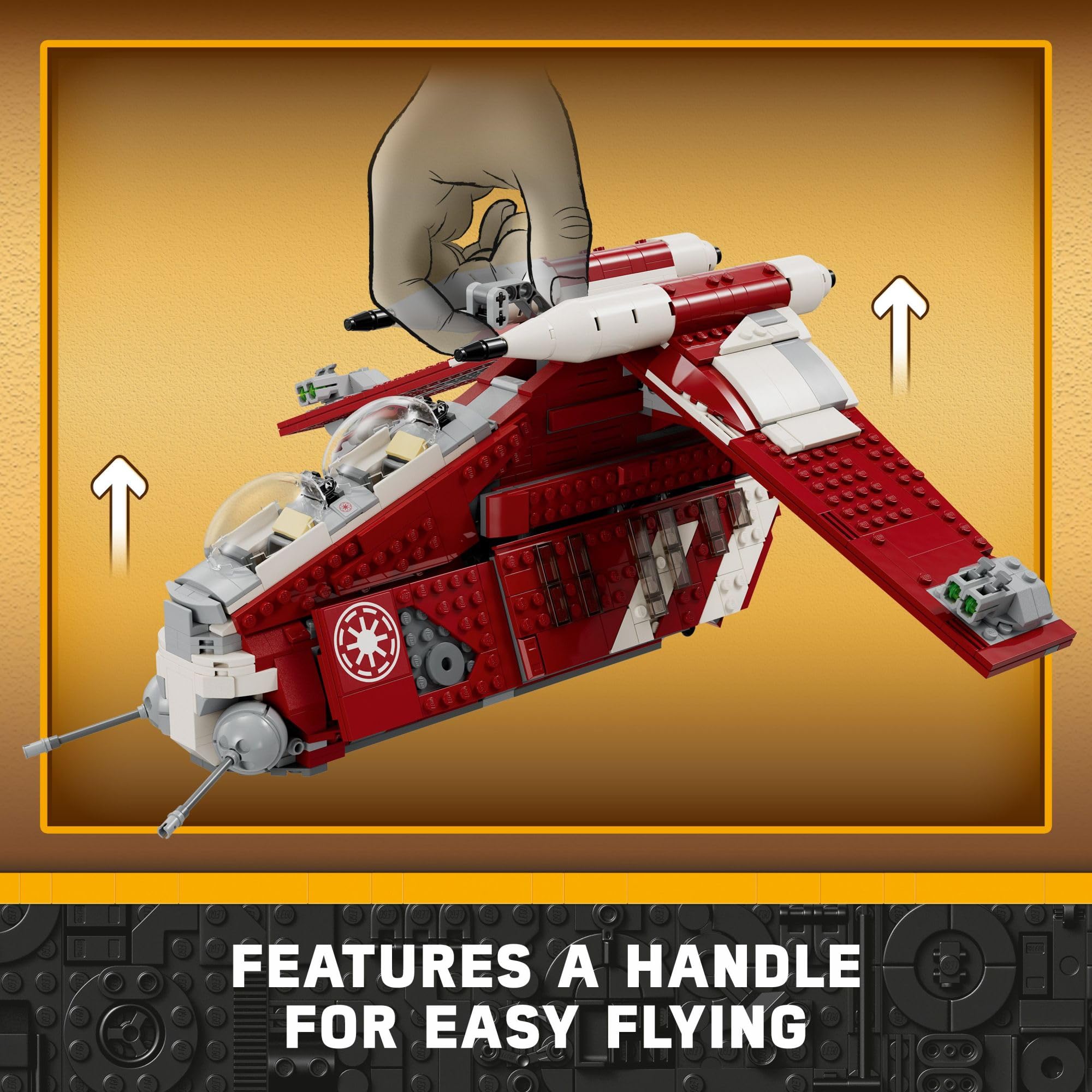 LEGO Star Wars: The Clone Wars Coruscant Guard Gunship 75354 Building Kit | Star Wars Toy for Kids Ages 9+ | Includes Chancellor Palpatine, Padme & 3 Clone Trooper Minifigures | Perfect Gift for Star Wars Fans | Great for Playtime, Collecting & Display