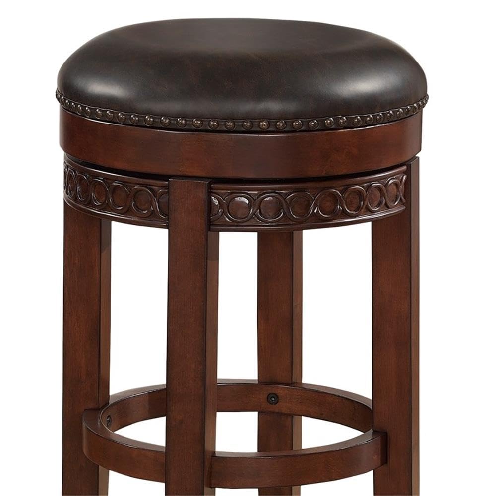 American Woodcrafters Conrad Backless Counter Stool - Solid Wood Bar Stool for Kitchen Island, Breakfast Nook & Home Decor - Rustic Modern Dining Furniture