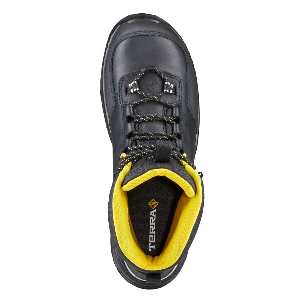 Terra Conway Men's Composite Toe Waterproof Hiking Work Boots - TR0A4NS4BLK Black | Durable Safety Shoes for Construction, Outdoor Work & Hiking