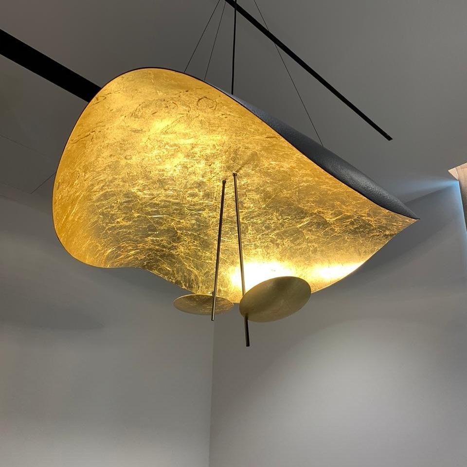 Giorgio Pendant Light - Modern Glass Ceiling Lamp for Dining Room, Bedroom & Living Room | Elegant Hanging Light Fixture with Gold Finish | Perfect for Home Decor & Interior Design