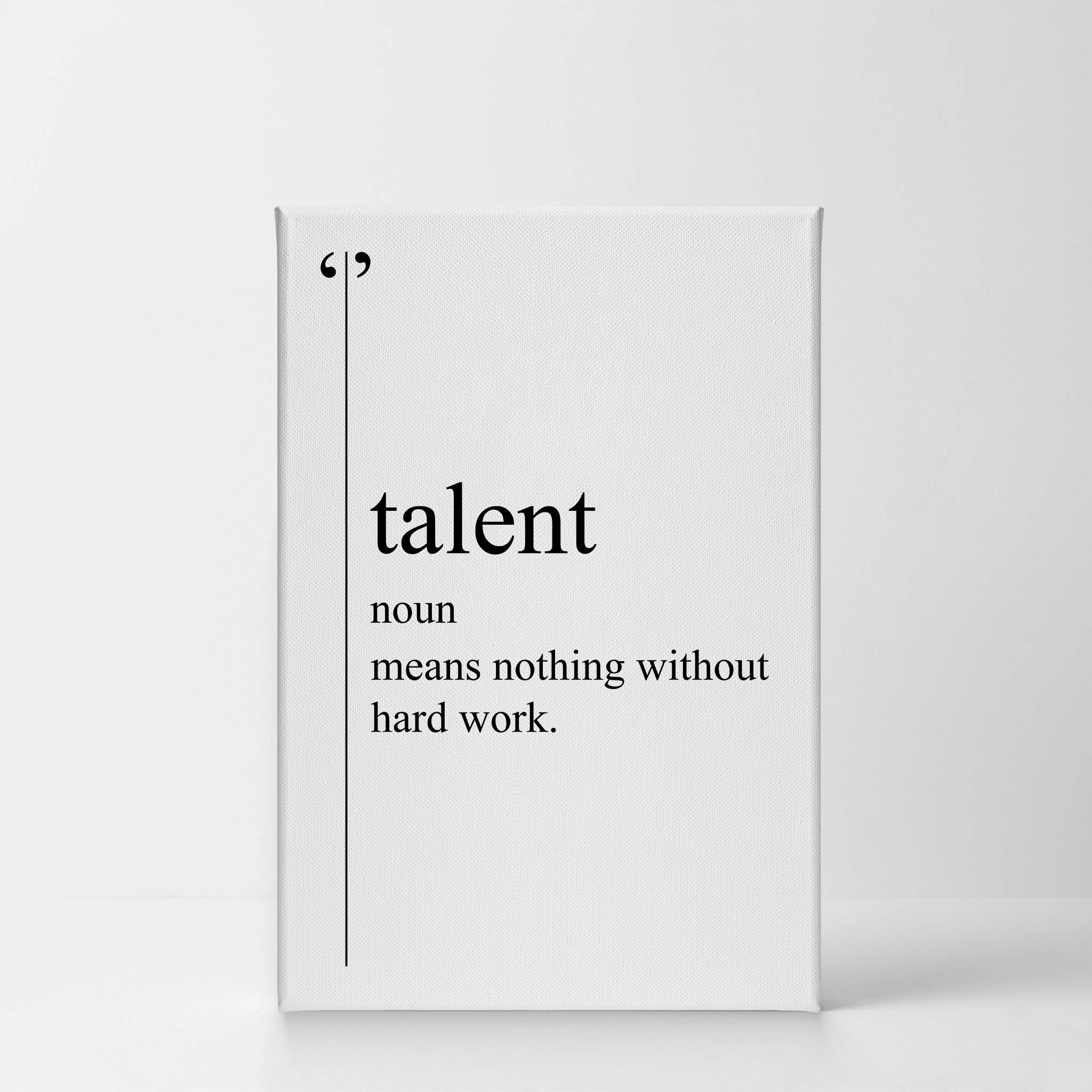 Smile Art Design Talent Definition Black and White Dictionary Motivational Canvas Wall Art - Inspirational Office Decor for Entrepreneurs - Modern Canvas Print with Quote - Ready to Hang 40x30 - Perfect for Home Office, Study Room & Workspace Decor