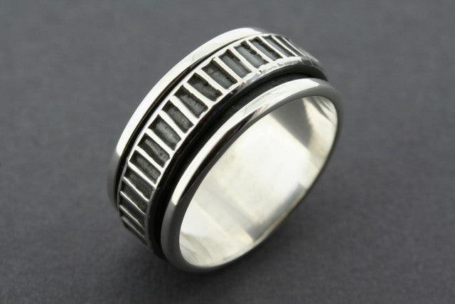 Sterling Silver Ladder Spinner Ring for Anxiety Relief & Stress Relief - Perfect for Fidgeting, Meditation, and Everyday Wear