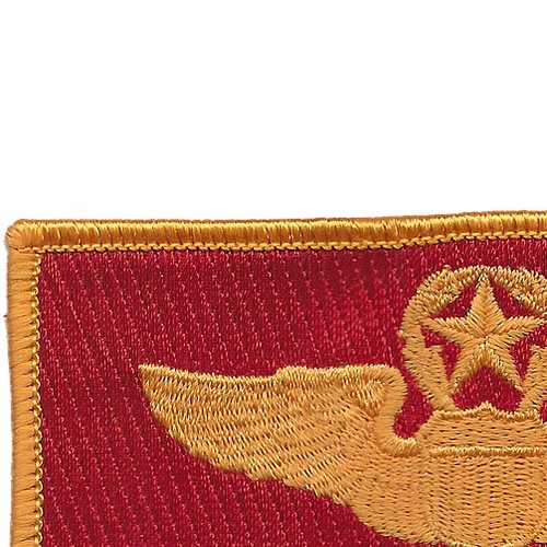 Command Pilot Wings Patch - Red & Gold Embroidered Badge for Military Uniforms, Caps & Jackets | Perfect for Aviation Enthusiasts & Collectors
