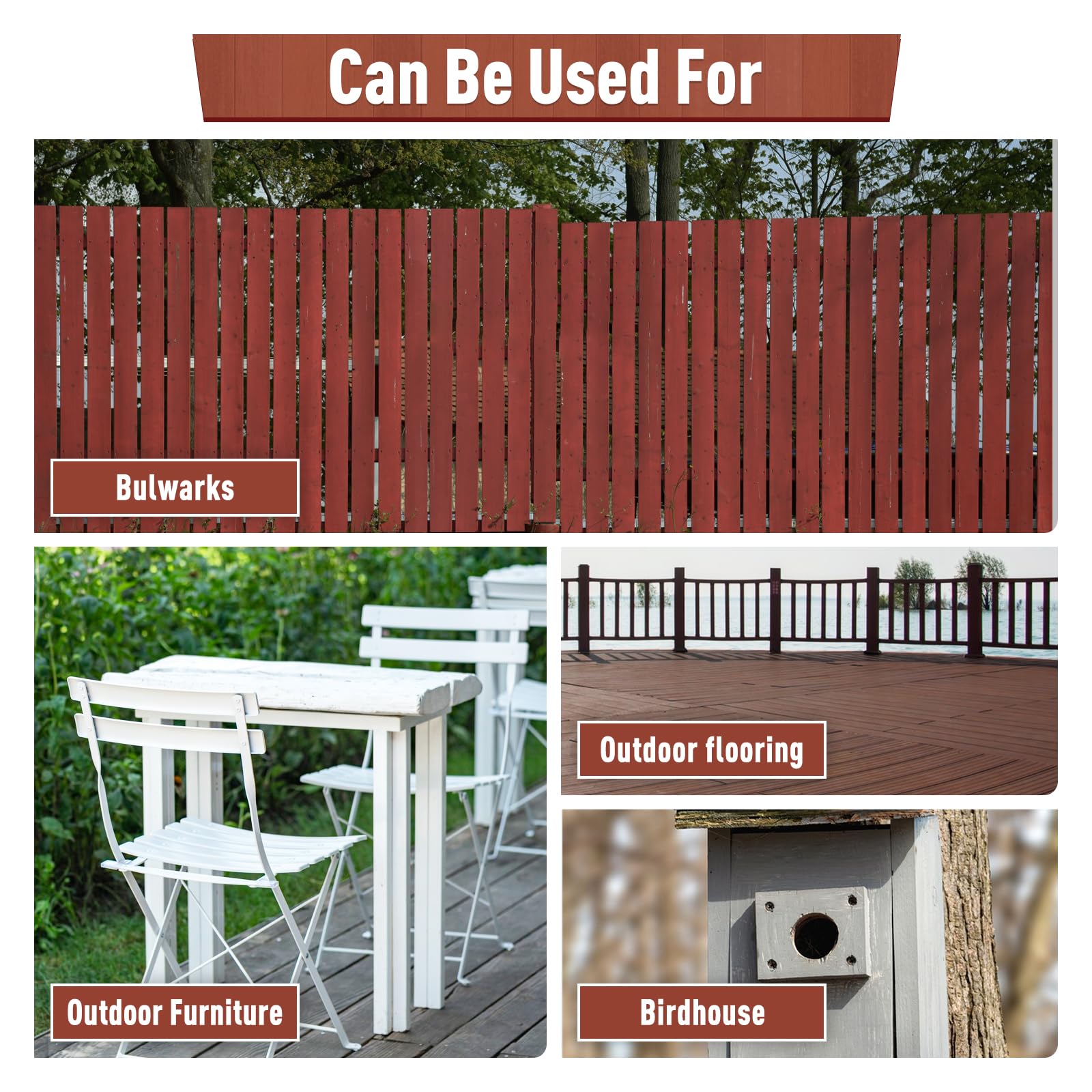 DWIL Premium White Wood Paint - No Sanding Required, Fast Drying Water-Based Furniture Paint for Doors & Cabinets - Low Odor, Indoor/Outdoor Use - Covers 50-60 sq.ft - Perfect for DIY Home Projects, Furniture Restoration, and Exterior Wood Protection