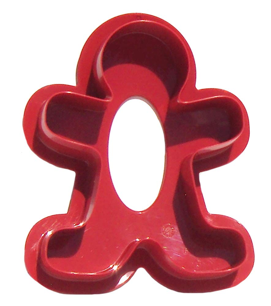Red Tupperware Gingerbread Man Cookie Cutter - Holiday Baking, Christmas Cookies & DIY Decorations for Festive Parties