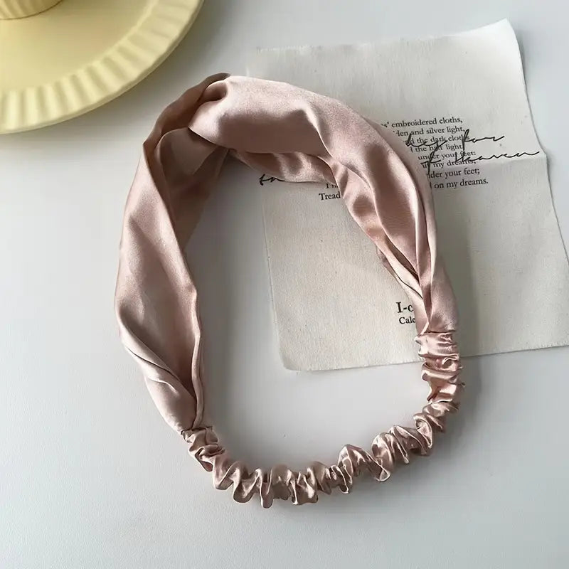 Gildie Satin Stretch Headband for Women - Soft & Comfortable Hair Accessories for Workouts, Yoga, Sleep & Everyday Use