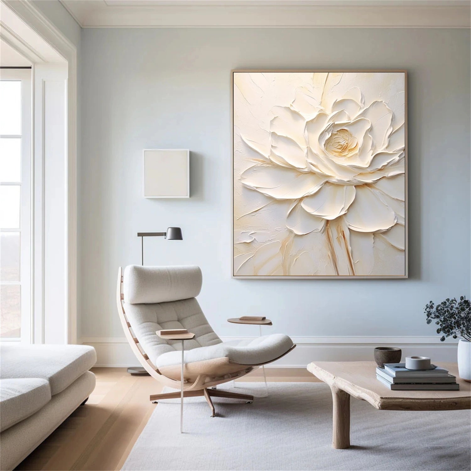 Beautiful Flower and Tree Painting #FT181 - Handmade Canvas Art for Home Decor, Living Room, Bedroom & Office Wall
