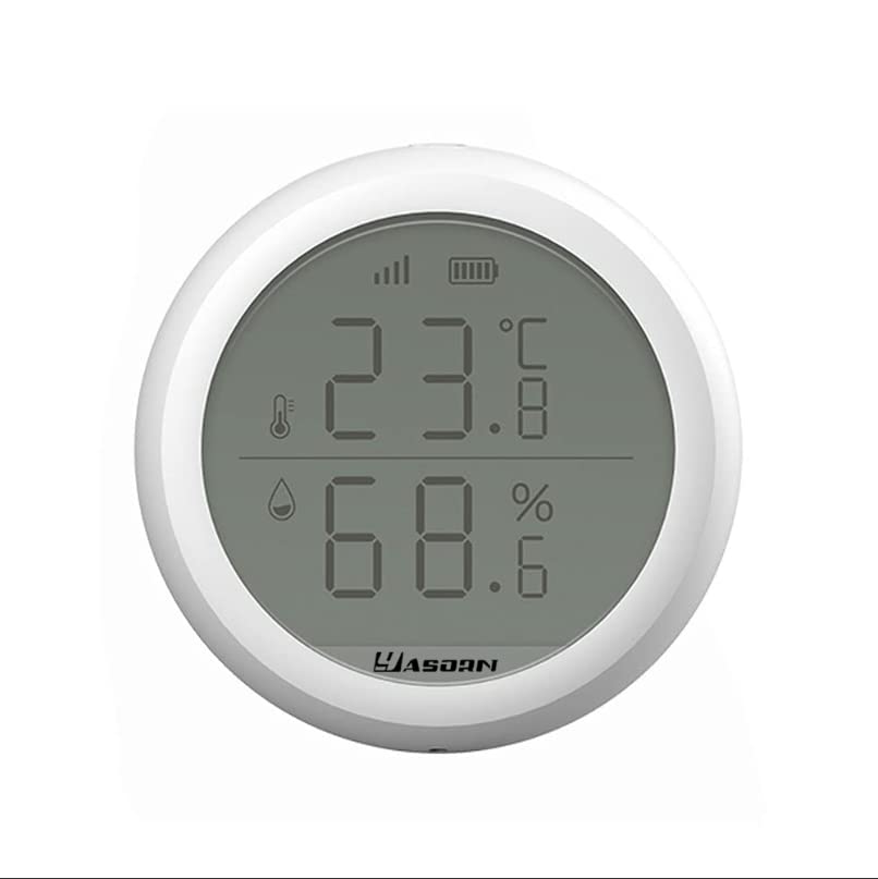 Yasorn Smart Wireless ZigBee Thermometer Hygrometer - Digital Temperature Humidity Sensor with Wireless Monitoring for Home, Baby Room, Wine Cellar - Perfect for Indoor Climate Control and Storage Monitoring
