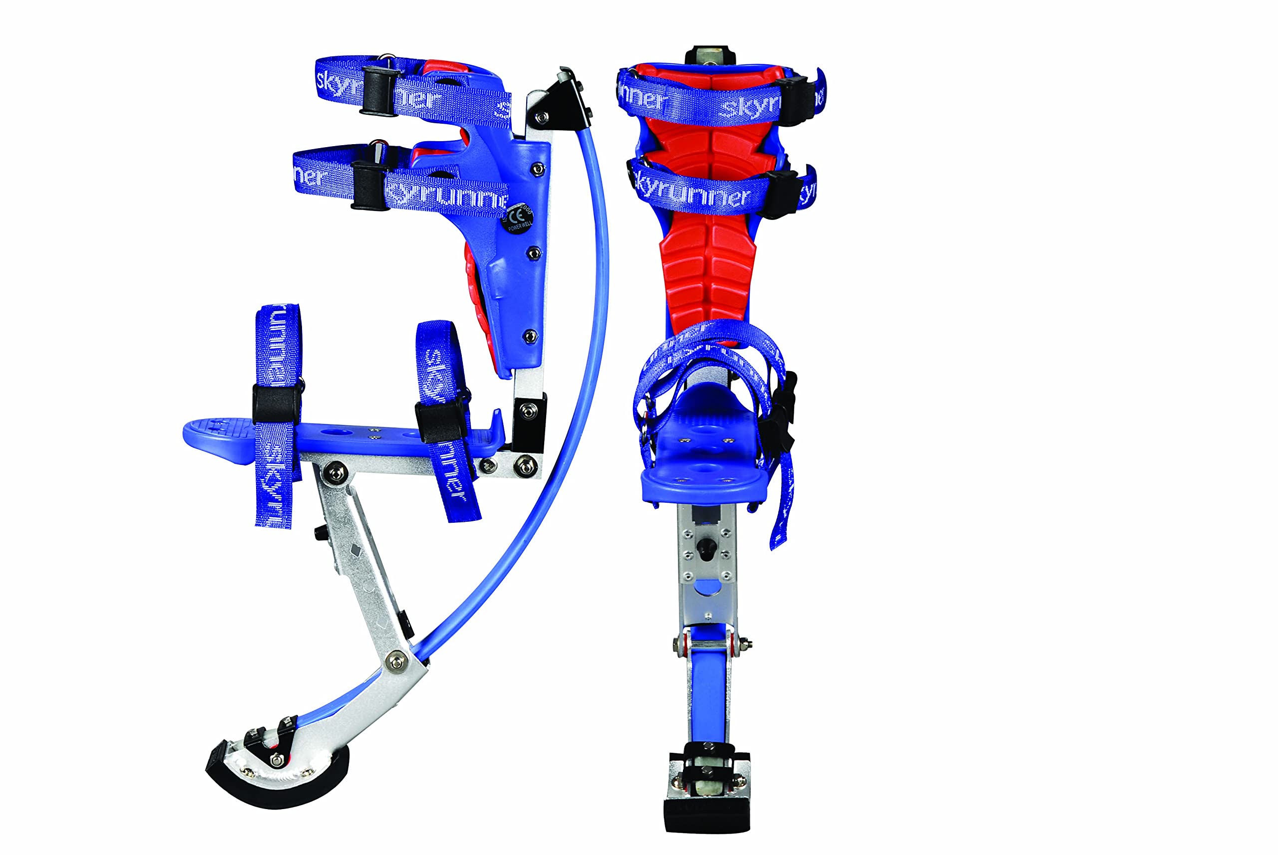 Iconiciris Kids Kangaroo Jumping Shoes - Adjustable Fitness & Exercise Stilts for Children (30-50kg/66-110lbs) - Blue - Perfect for Outdoor Play, Gym Training & Birthday Gifts