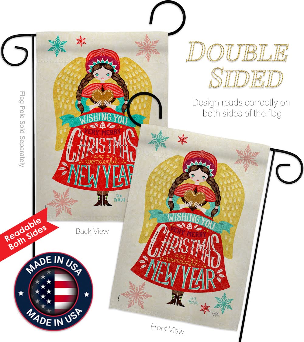 Christmas Girl Tapestry & Garden Flag - Winter Holiday Decor for Outdoor & Yard