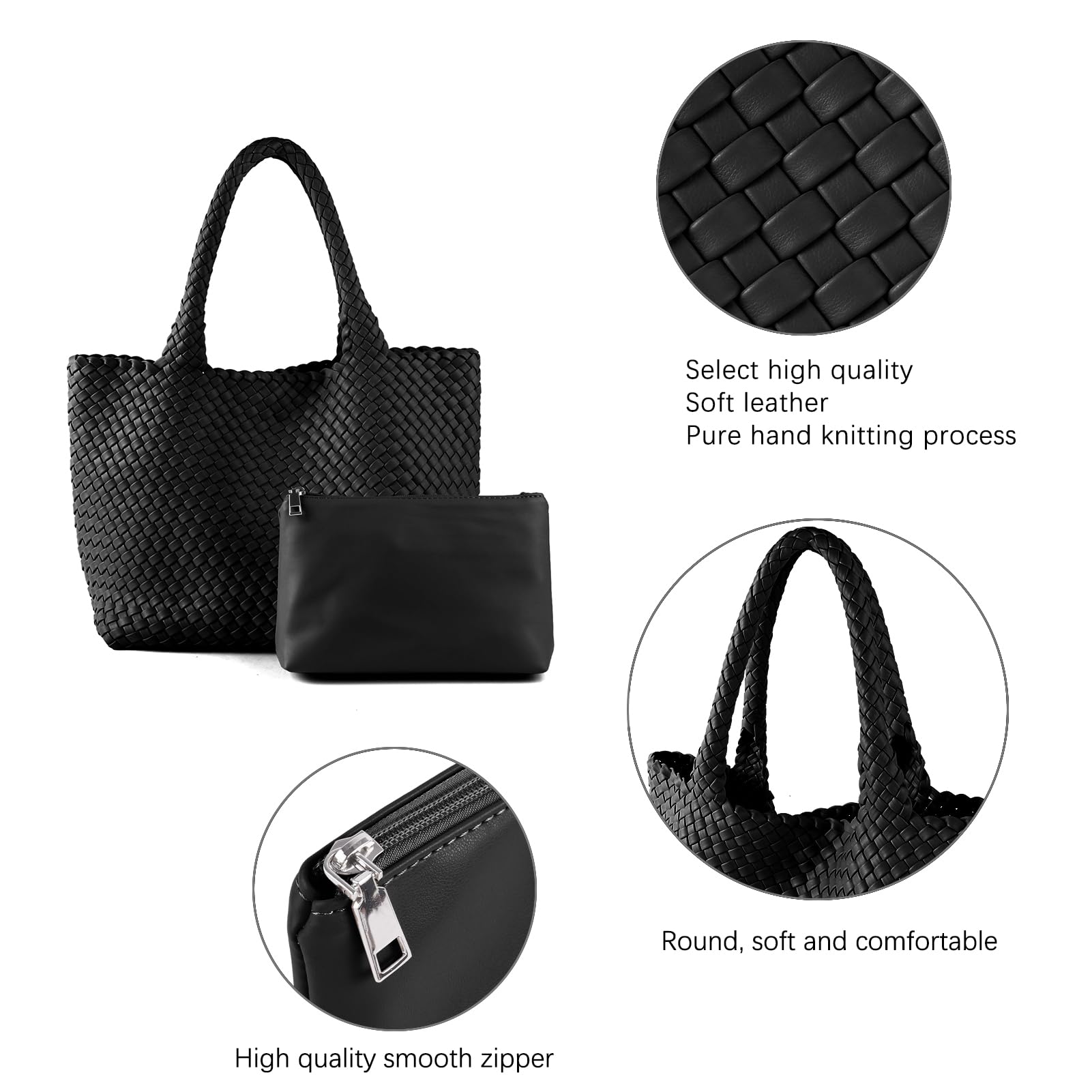 LEMONEYE Women's PU Leather Woven Shoulder Bag - Fashionable Crossbody Purse with Belt Wallet for Work, Shopping, Travel & Daily Use | Perfect for Office, Outings & Casual Wear