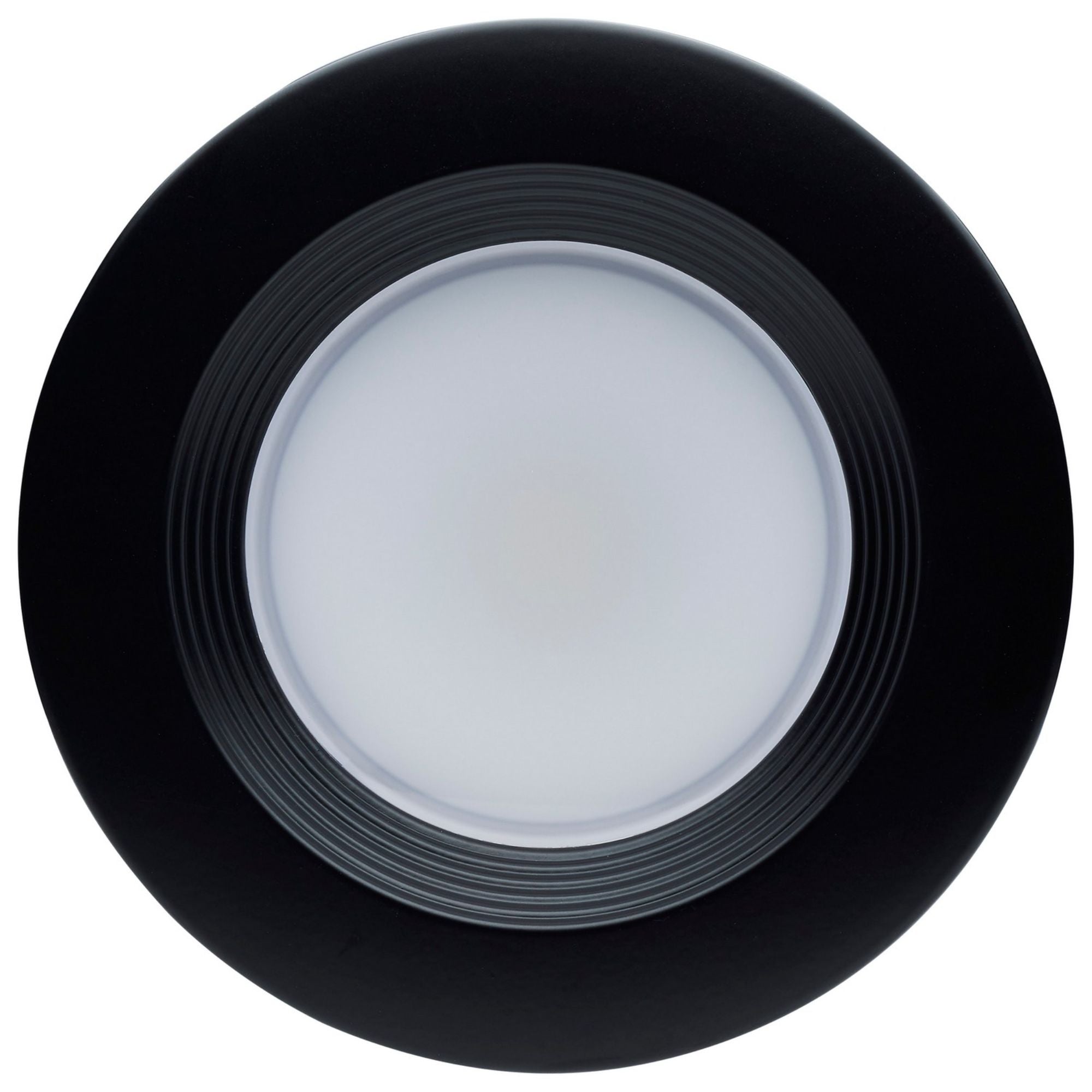 4 Pack Retrofit LED Recessed Can Lights - 7W, 600 Lumens, 5 Color Temperatures (2700K-5000K), Black Baffle Trim - Energy Saving Downlights for Living Room, Kitchen, Bedroom & Office