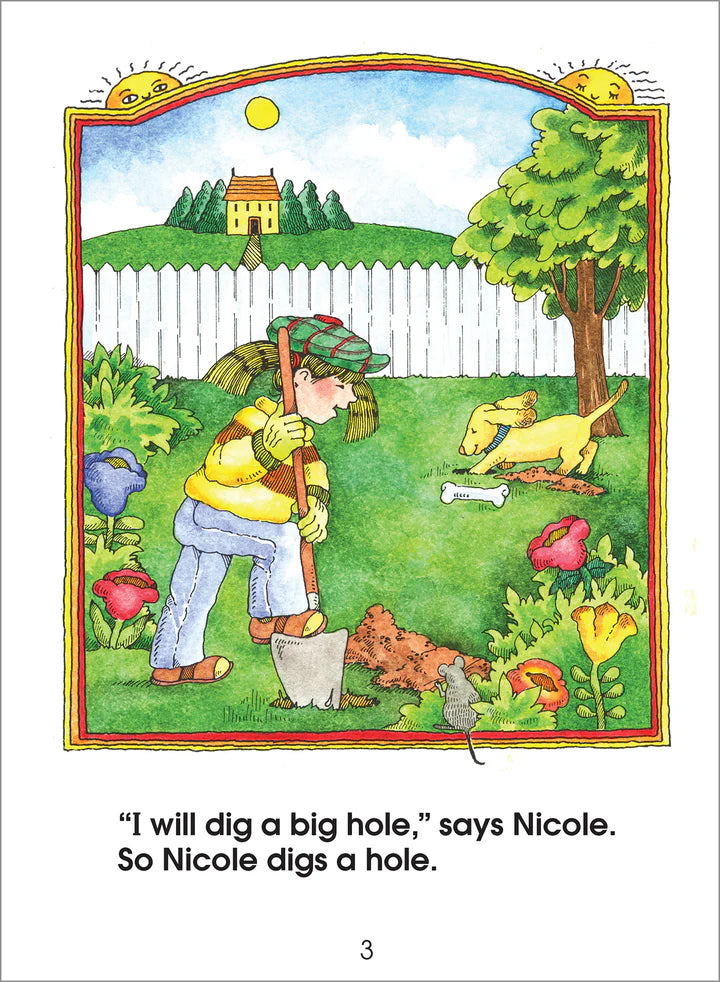 Nicole Digs A Hole - Level 2 Early Reader Book for Kids | Fun Learning Story for Beginning Readers | Perfect for Homeschooling & Classroom Reading