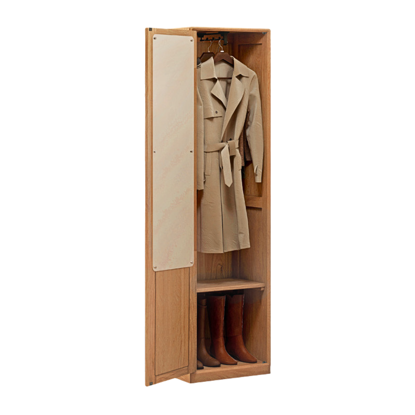 20.5x13.8x74.8 inch / 52x35x190сm / Natural Wood Color /  entrance cabinet