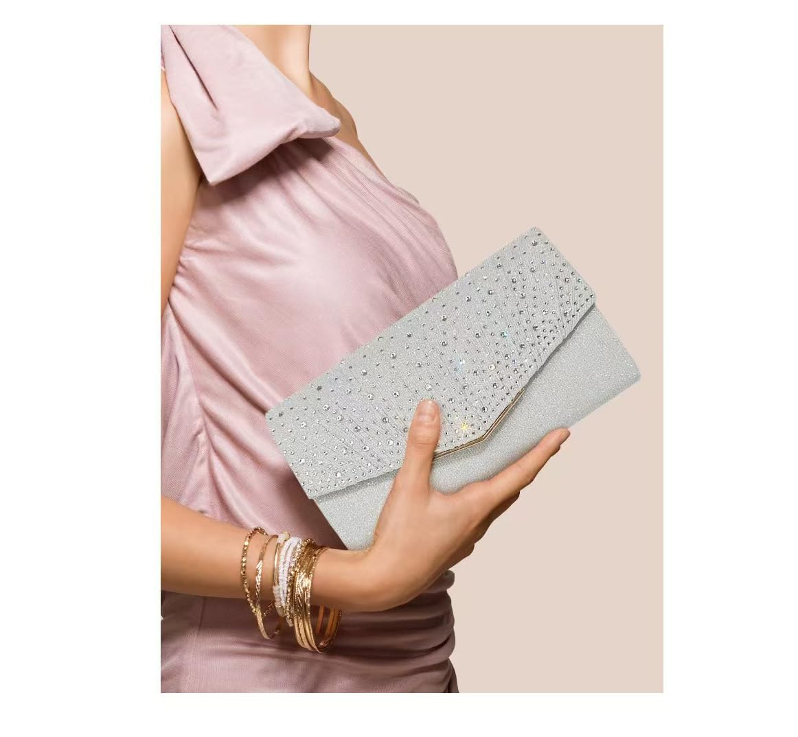 Sparkling Rhinestone Clutch Purse for Women - Elegant Evening Bag for Wedding, Prom, Party | Perfect Christmas Gift & Special Occasion Accessory | Great for Date Nights, Galas & Formal Events