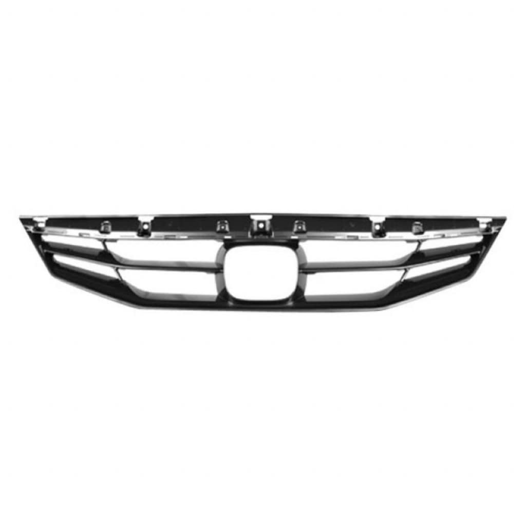 2011-2012 Honda Accord Coupe Front Grille Replacement - Gray (Part# 71121TE0A11ZA, HO1200202) | Perfect for Car Restoration & Custom Upgrades