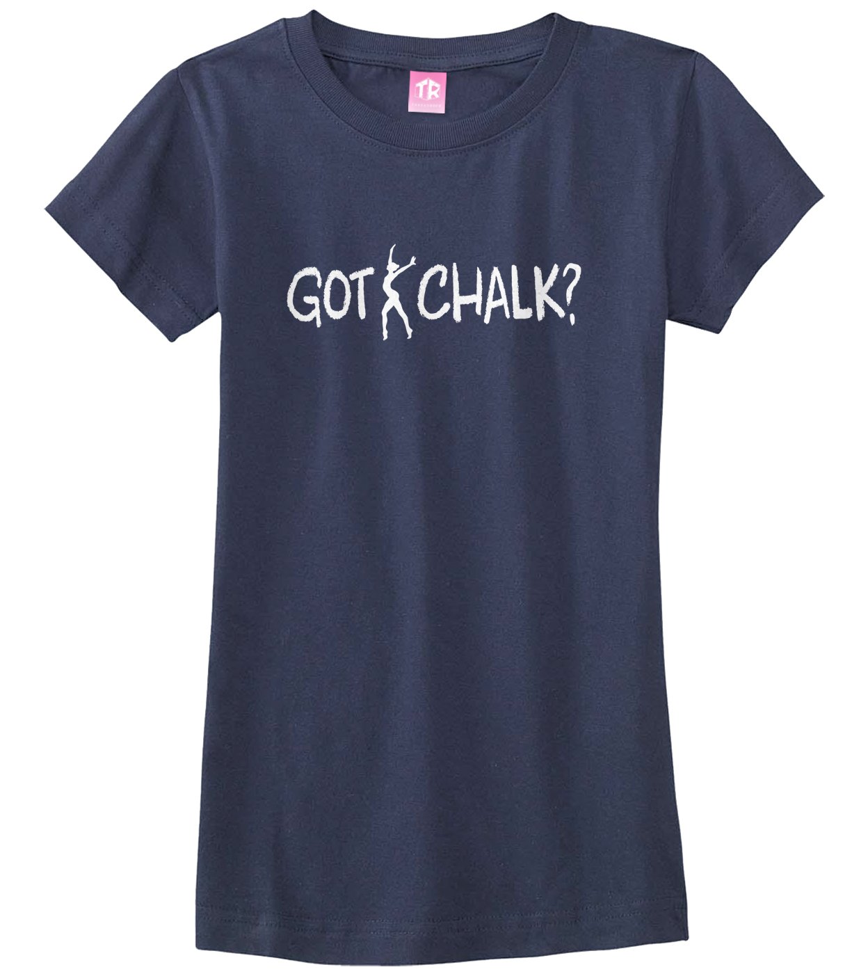 Threadrock Big Girls' Got Chalk Gymnastics Fitted T-Shirt - Comfortable & Stylish Gymnastics Tee for Teen Girls - Perfect for Practice, Competitions & Casual Wear