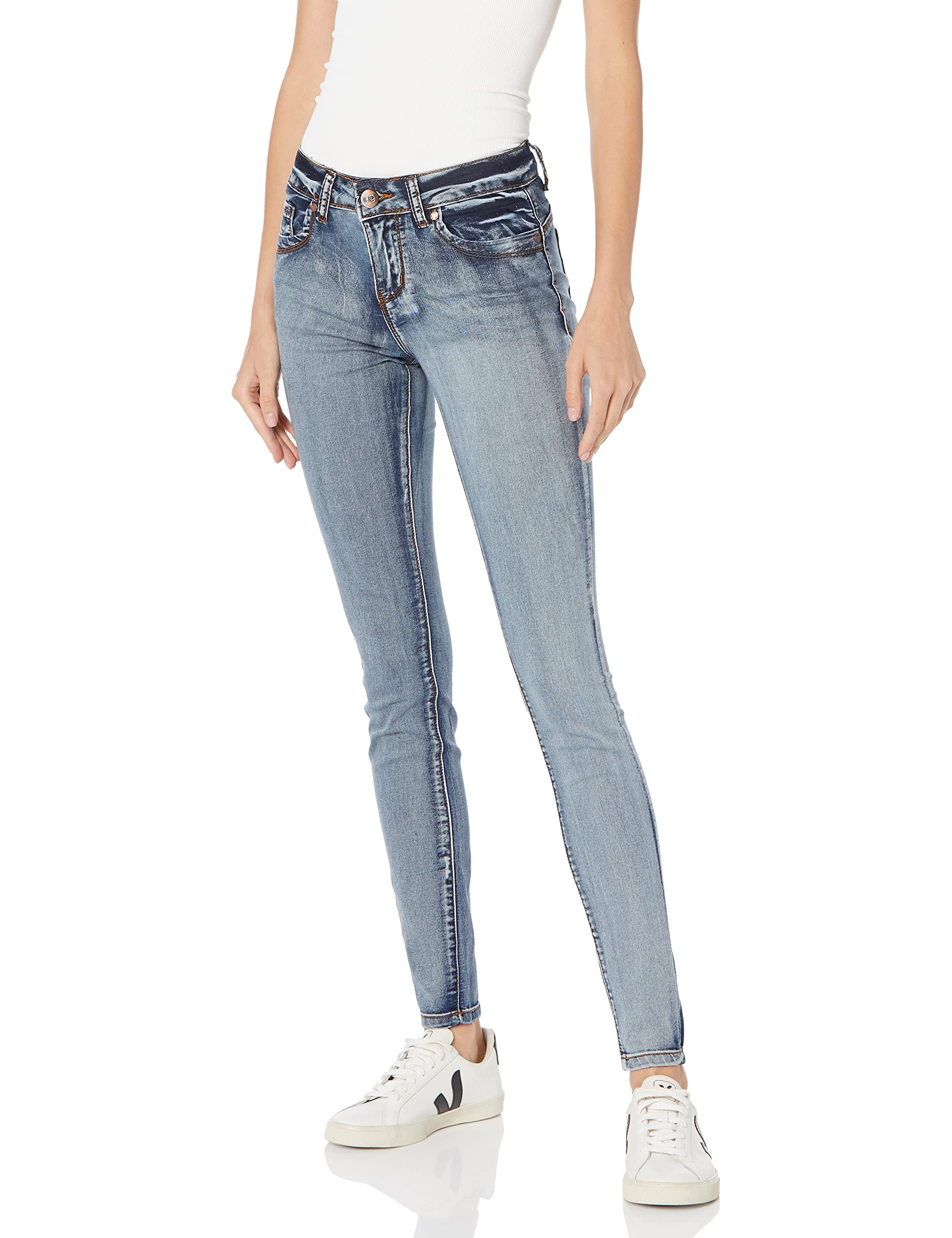 YDX Women's Stretch Skinny Jeans - Acid Wash Denim Pants for Juniors | Comfortable & Stylish for Casual Wear, Night Out, and Everyday Fashion