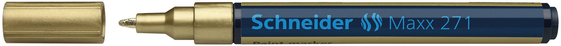 PAINT MARKER MAXX 271 Gold - Premium Industrial Paint Marker for Metal, Wood, Plastic - Perfect for DIY Projects, Sign Making, and Automotive Touch-Ups