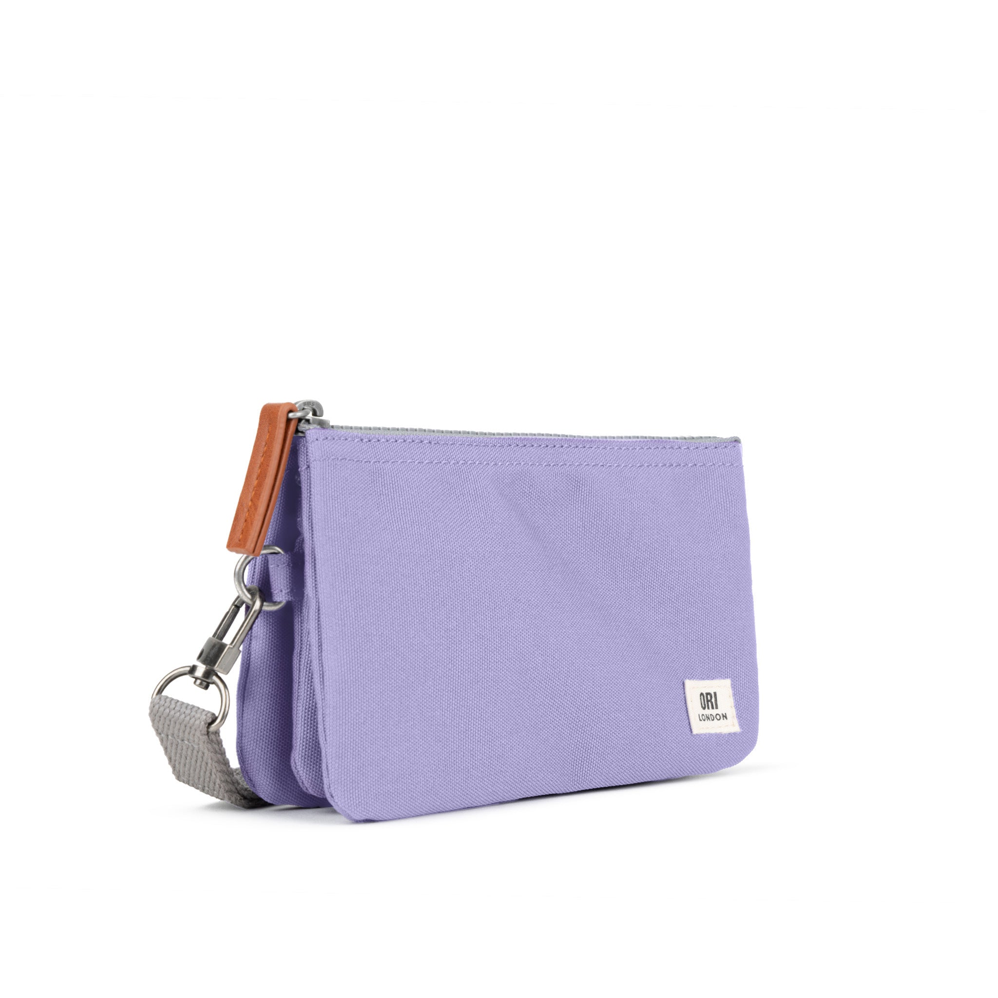 Eco-Friendly Lavender Recycled Canvas Crossbody Bag with Adjustable Wrist Strap - Perfect for Shopping, Travel & Everyday Use