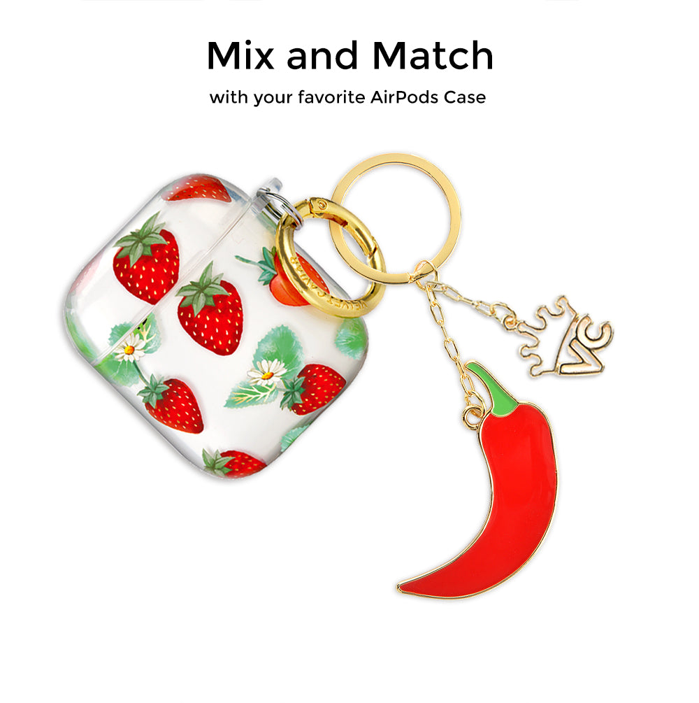 Spicy Chili Pepper Keychain - Cute & Durable Mini Pepper Keyring for Keys, Bags & Gifts - Perfect for Home, Office, Travel & Everyday Use