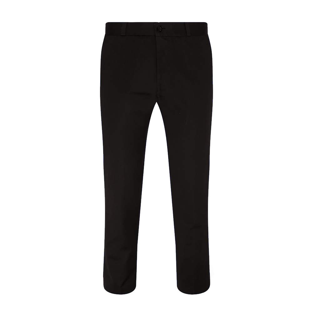 Relco Men's Sta-Press Mod Trousers - Classic Black Slim Fit Pants Size 38 for Business Casual & Office Wear | Comfortable Stretch Dress Pants for Work, Travel & Formal Occasions