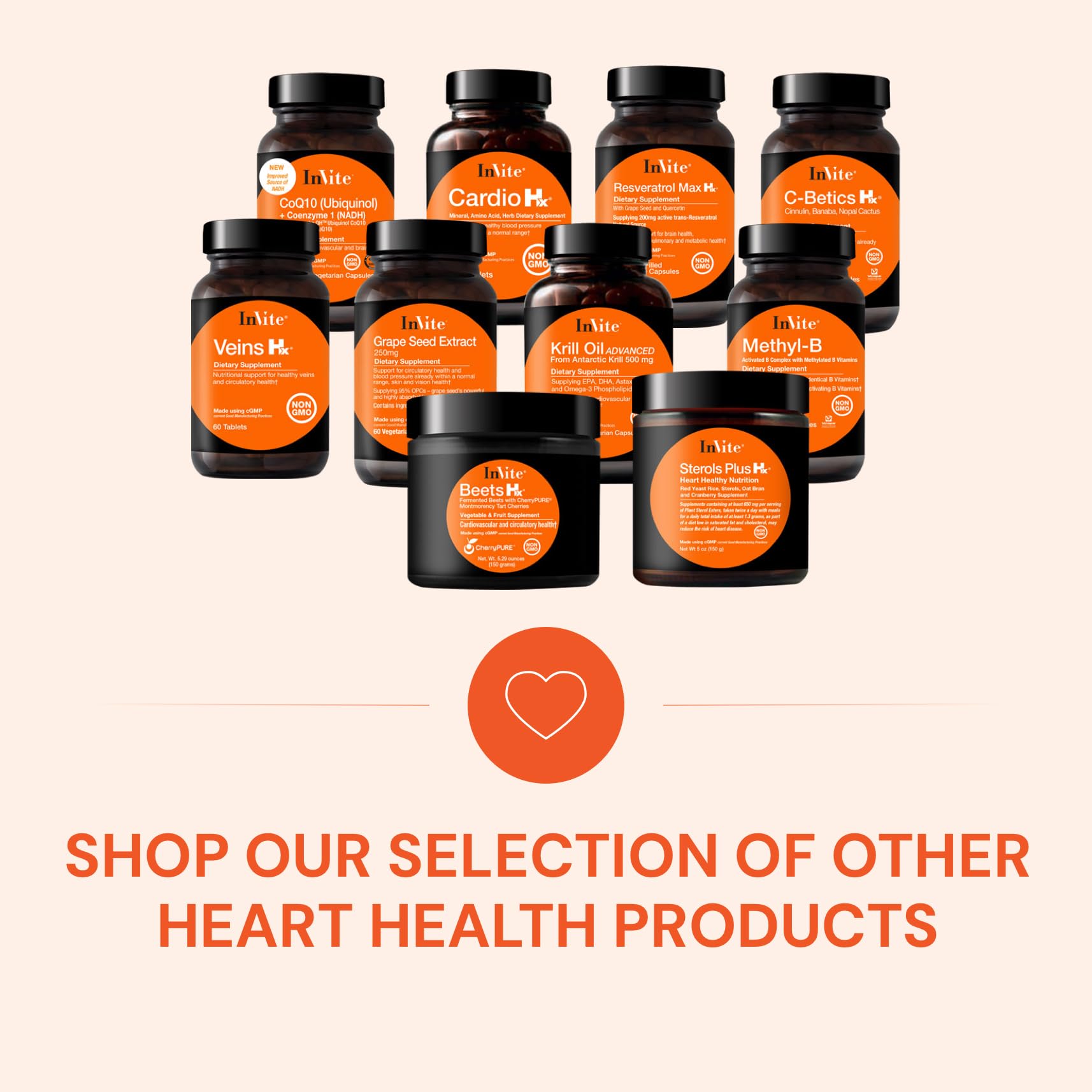 Invite Health CoQ10 (Ubiquinol) & NADH Supplement - 60 Vegetarian Capsules (2-Pack) for Heart & Brain Support with Kaneka Ubiquinol for Enhanced Absorption | Energy Booster for Active Adults & Seniors
