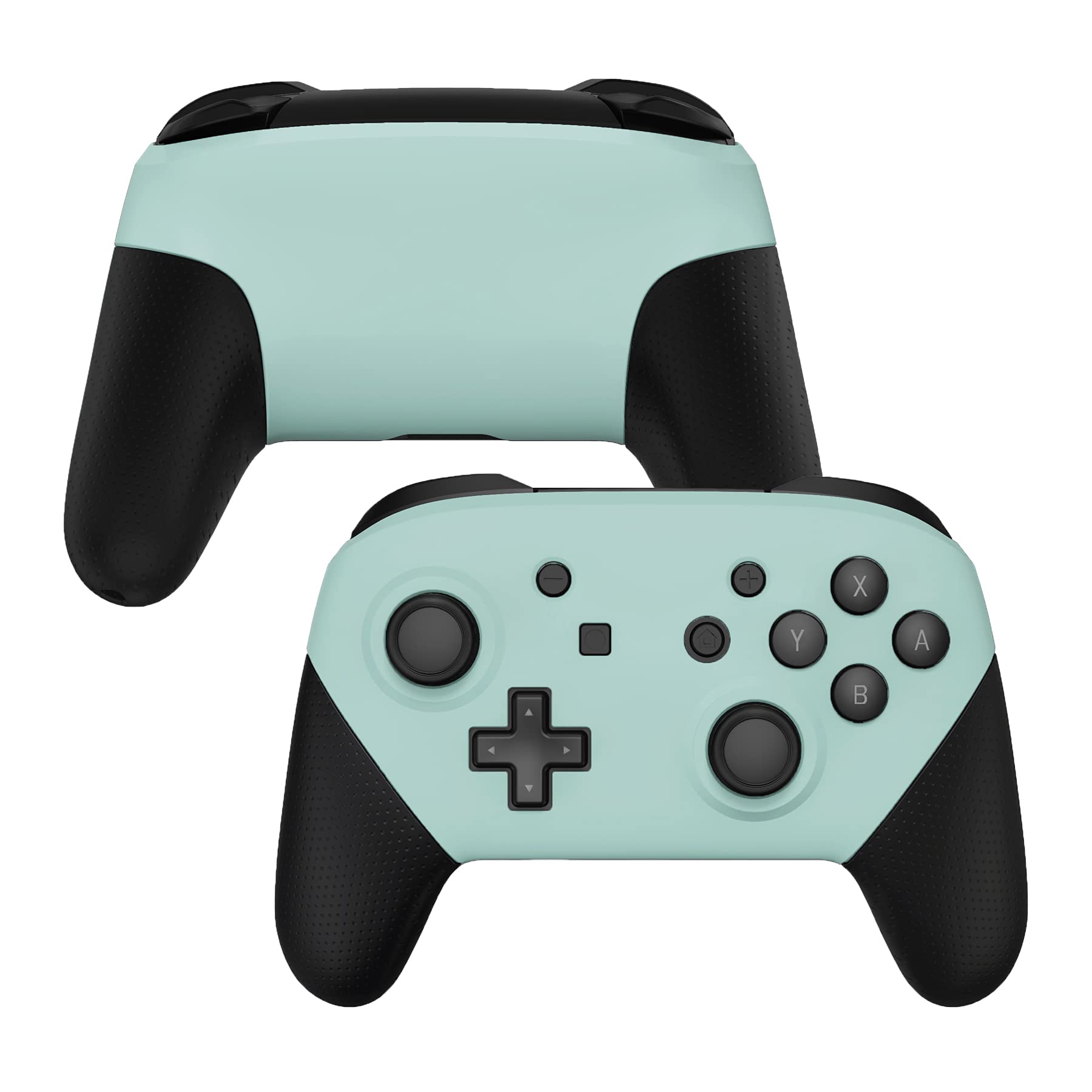 ExtremeRate Light Cyan Faceplate & Backplate for Nintendo Switch Pro Controller - DIY Replacement Shell Case (Controller Not Included) - Perfect for Custom Gaming Setup & Modding Enthusiasts