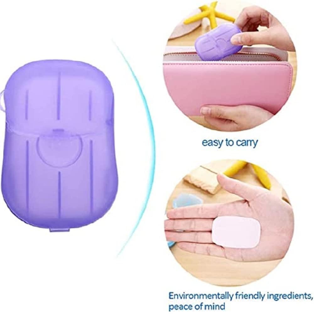 Disposable Travel Paper Soap Strips - Portable Hand Washing Sheets for Camping, Hiking & Outdoor Activities | Mini Soft Cleaning Soap Papers | GYANSHOPPE 1 Pack