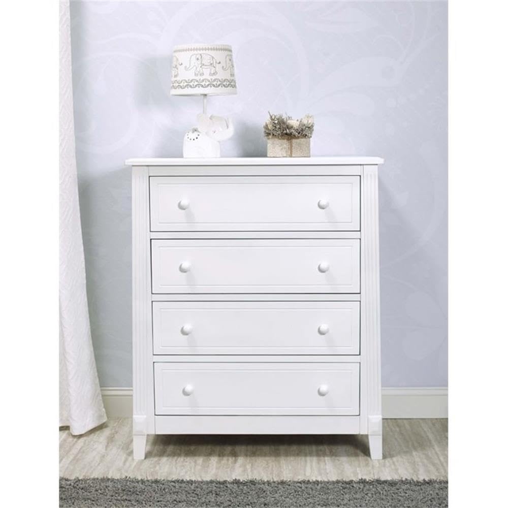 Sorelle Furniture Berkley Baby Dresser - White Nursery Dresser with Drawers for Kids Bedroom, Infant Room & Child's Nightstand | Perfect for Organizing Baby Clothes, Diapers & Nursery Essentials