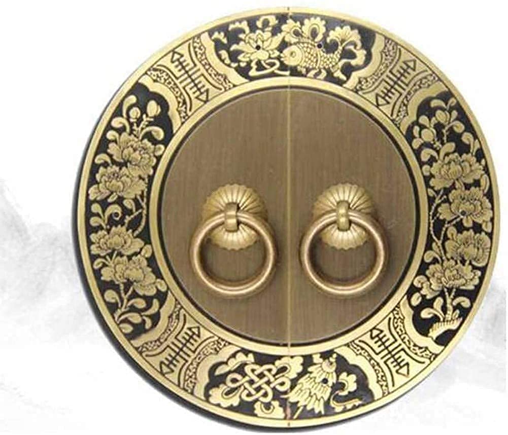 Vintage Copper Cabinet Door Handles - Antique Round Drawer Pulls with Bronze Screws (18cm) - Classic Hardware for Closet, Furniture & Front Door Knockers | Perfect for Home Renovation & DIY Projects