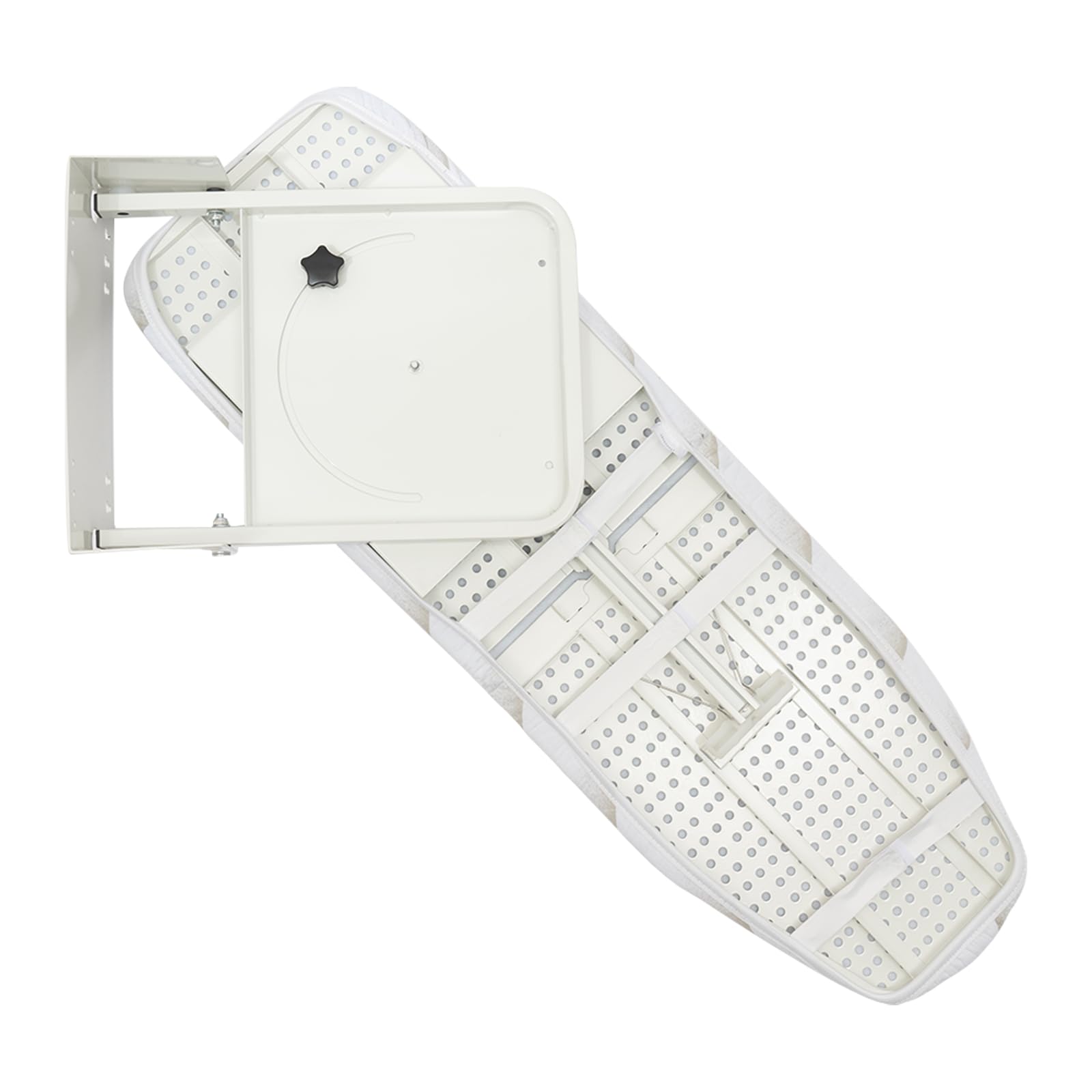 Foldable Wall Mounted Ironing Board Cabinet with Rotatable Design - Space Saving Storage Station for Home, Apartment & Small Spaces (White) - Perfect for Laundry Rooms, Closets & Compact Living Areas