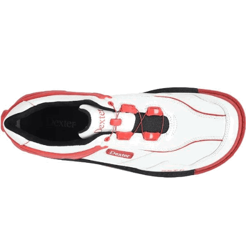 Dexter Men's SST 6 Hybrid BOA Right Hand Bowling Shoes - White/Red - Comfortable & Durable for Professional & League Bowling