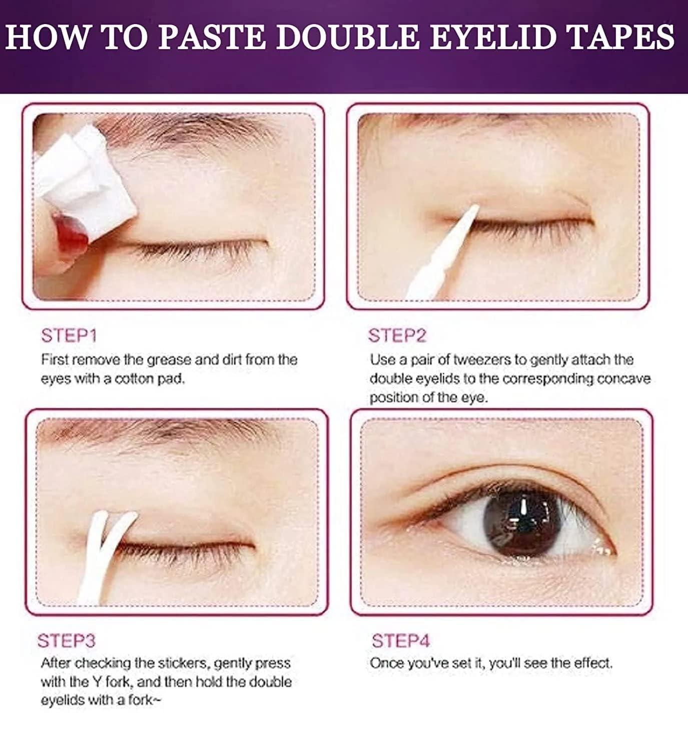 Sezotta 600 Pairs Invisible Waterproof Eyelid Tape for Double Eyelid & Hooded Eyes - Makeup Sticker Strips with Fork Tool | Perfect for Asian Monolid Makeup, Eye Lift Enhancement & Natural Looking Eye Definition
