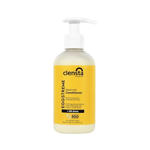 Clensta Eggstreme Repair Hair Conditioner 200ml - Deep Moisturizing Damaged Hair Treatment for Men & Women | Restores Dry, Brittle Hair | Perfect for Daily Use, Salon-Quality Results at Home