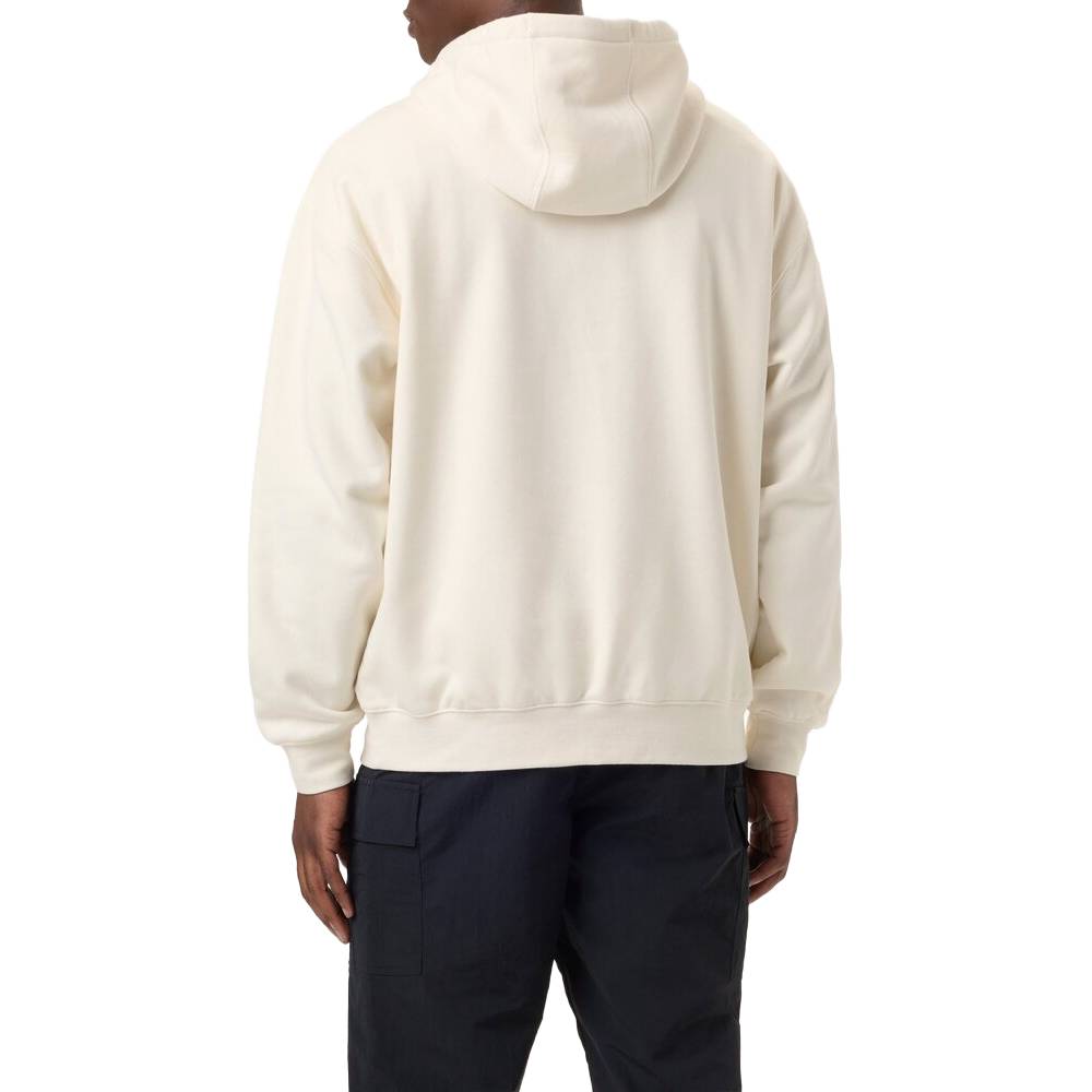 Fila Unisex Classic Relaxed Hoodie - Soft Cotton Pullover Sweatshirt with Kangaroo Pocket (Gardenia White) for Men & Women | Casual Streetwear, Gym, Lounge & Outdoor Activities