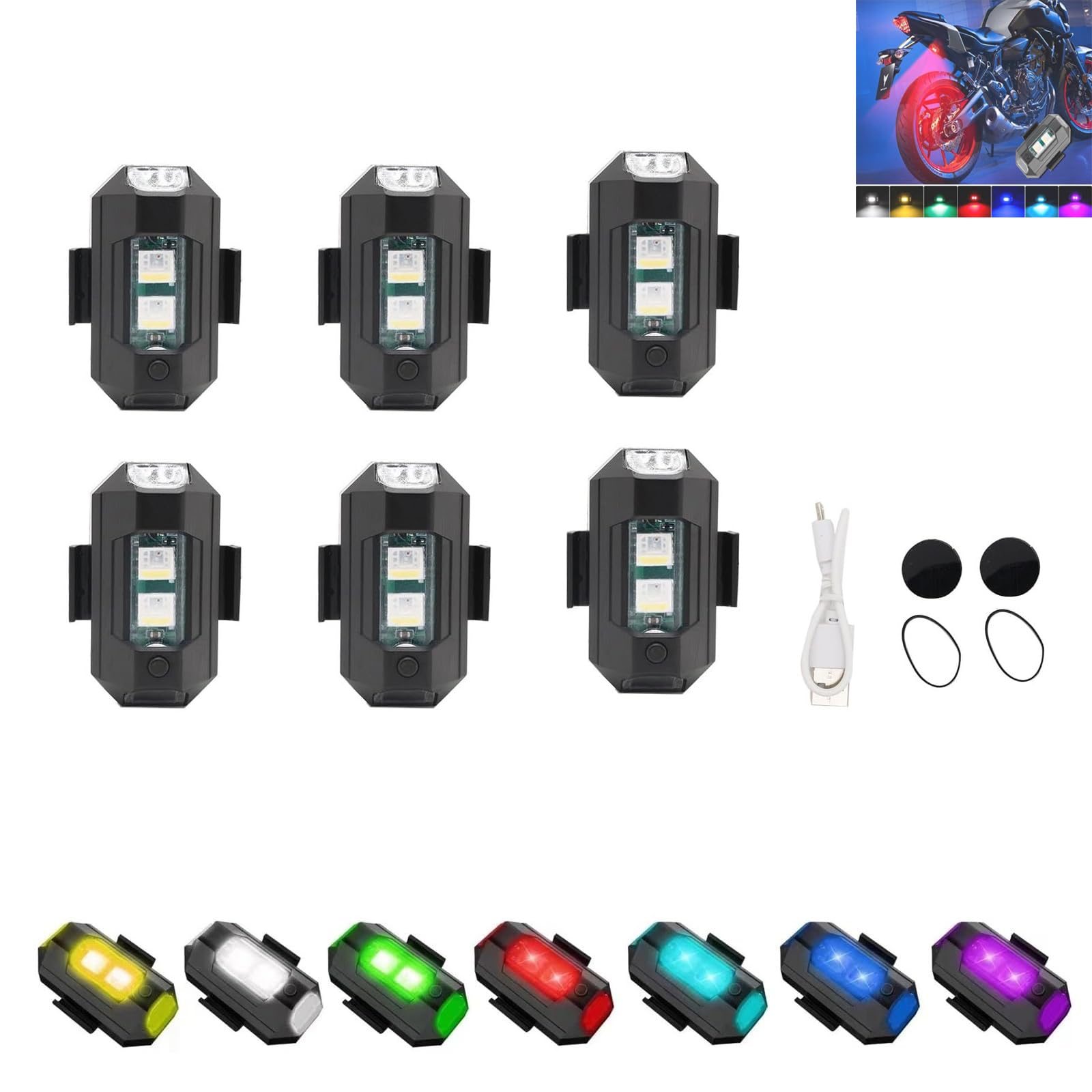 Feilium LED Anti-Collision Lights with Remote for Boats & Vehicles