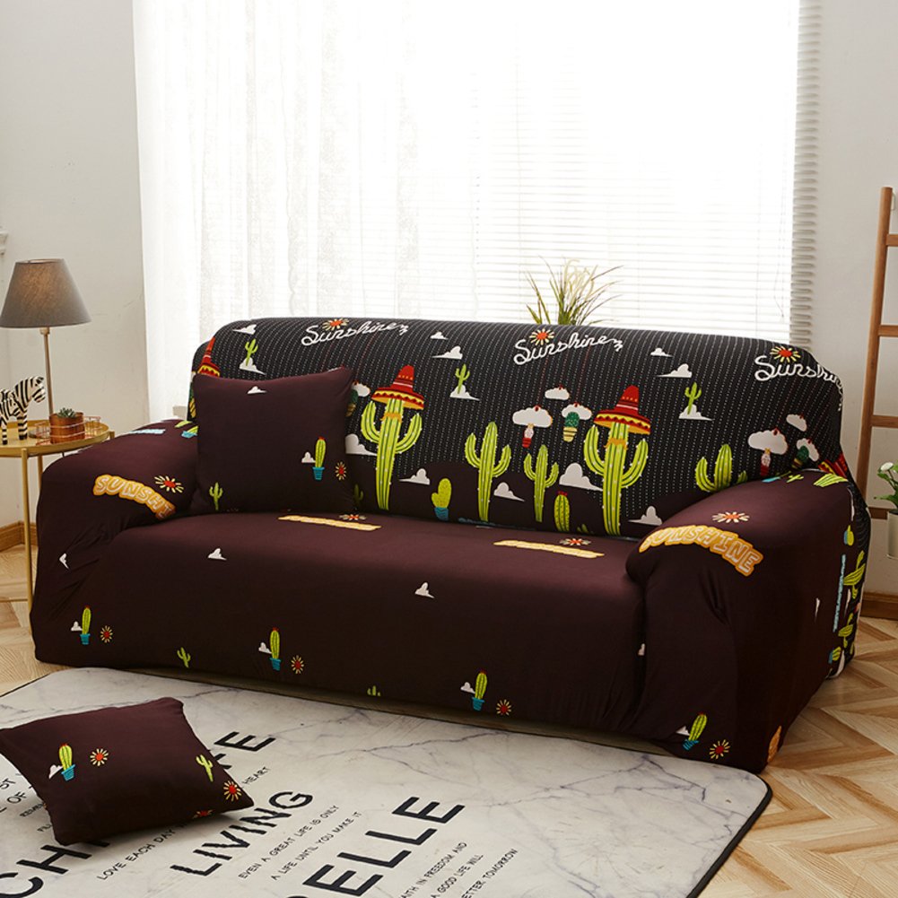 High Elasticity Anti-Slip Sofa Cover - European Style Stretchable Furniture Protector for U-Shaped Sectional Couches (92x118 Inch, 4-Seater) | All-Season Couch Protector for Living Room, Family Gatherings & Pet-Friendly Homes
