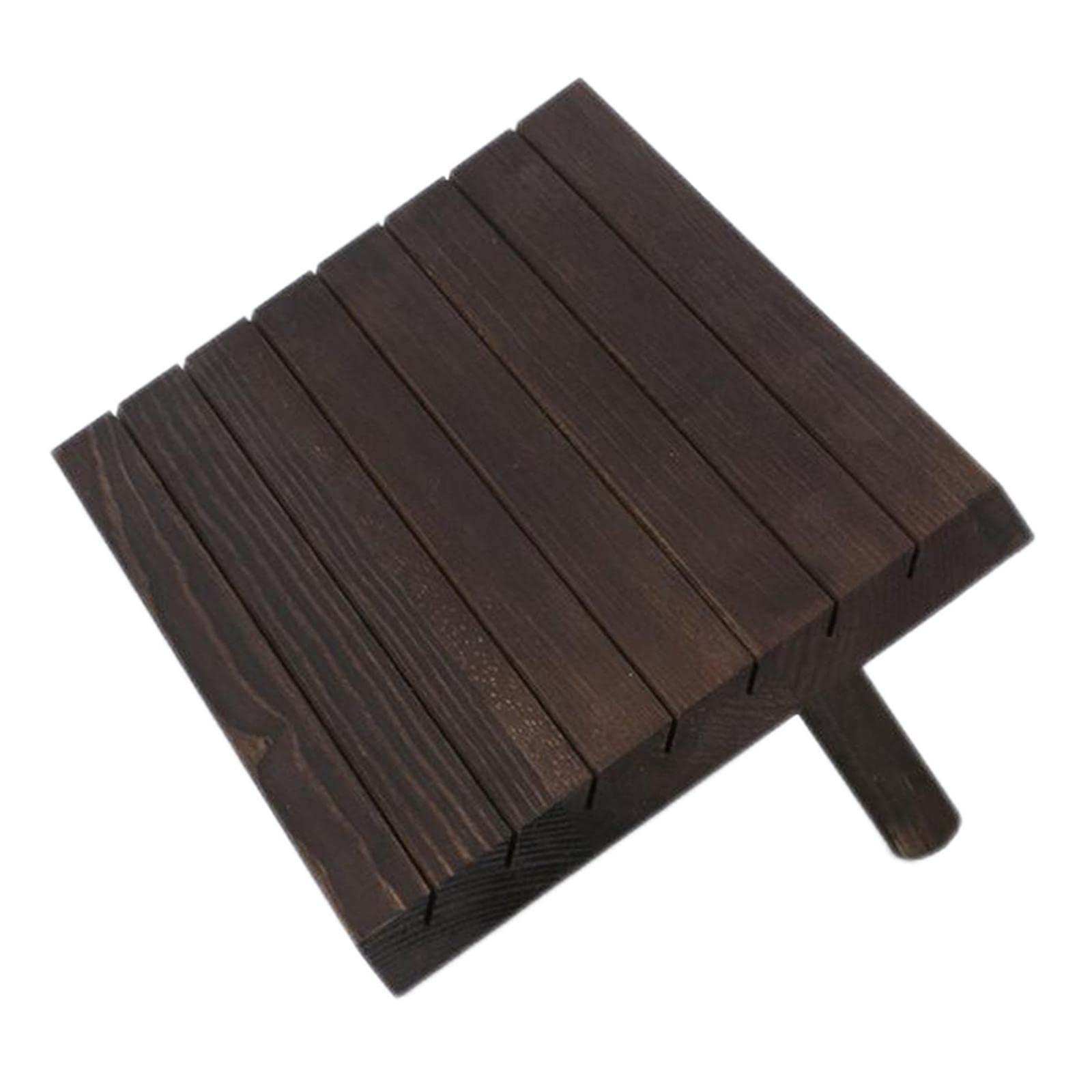 Wooden Earring Display Stand - Jewelry Holder for Earrings & Card Display - Black & Brown - Perfect for Boutique, Craft Shows & Home Organization