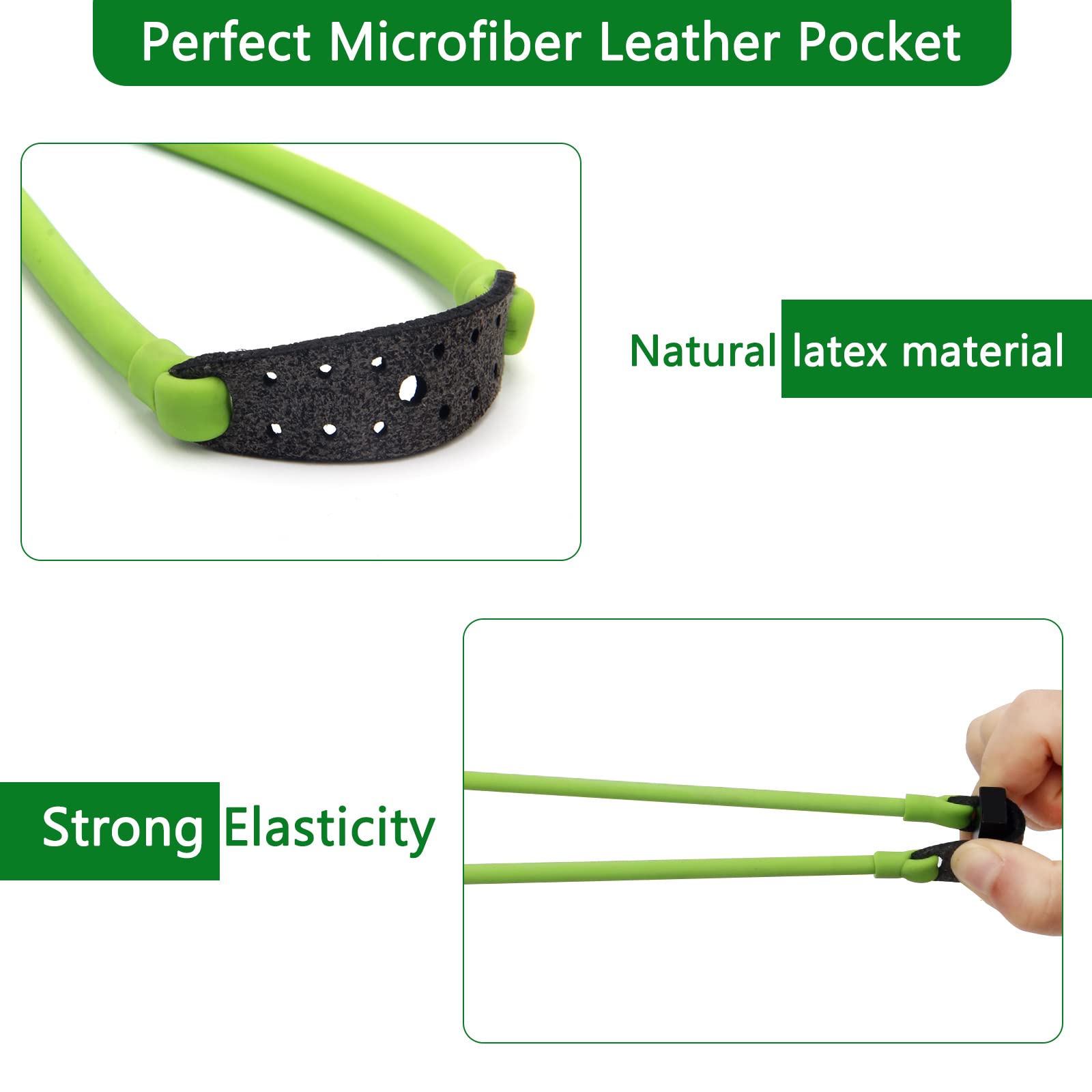 4pcs Heavy Duty Slingshot Replacement Bands - High Elasticity Rubber Bands for Hunting, Outdoor Shooting & Target Practice - Perfect for Hunting Gear & Survival Kits