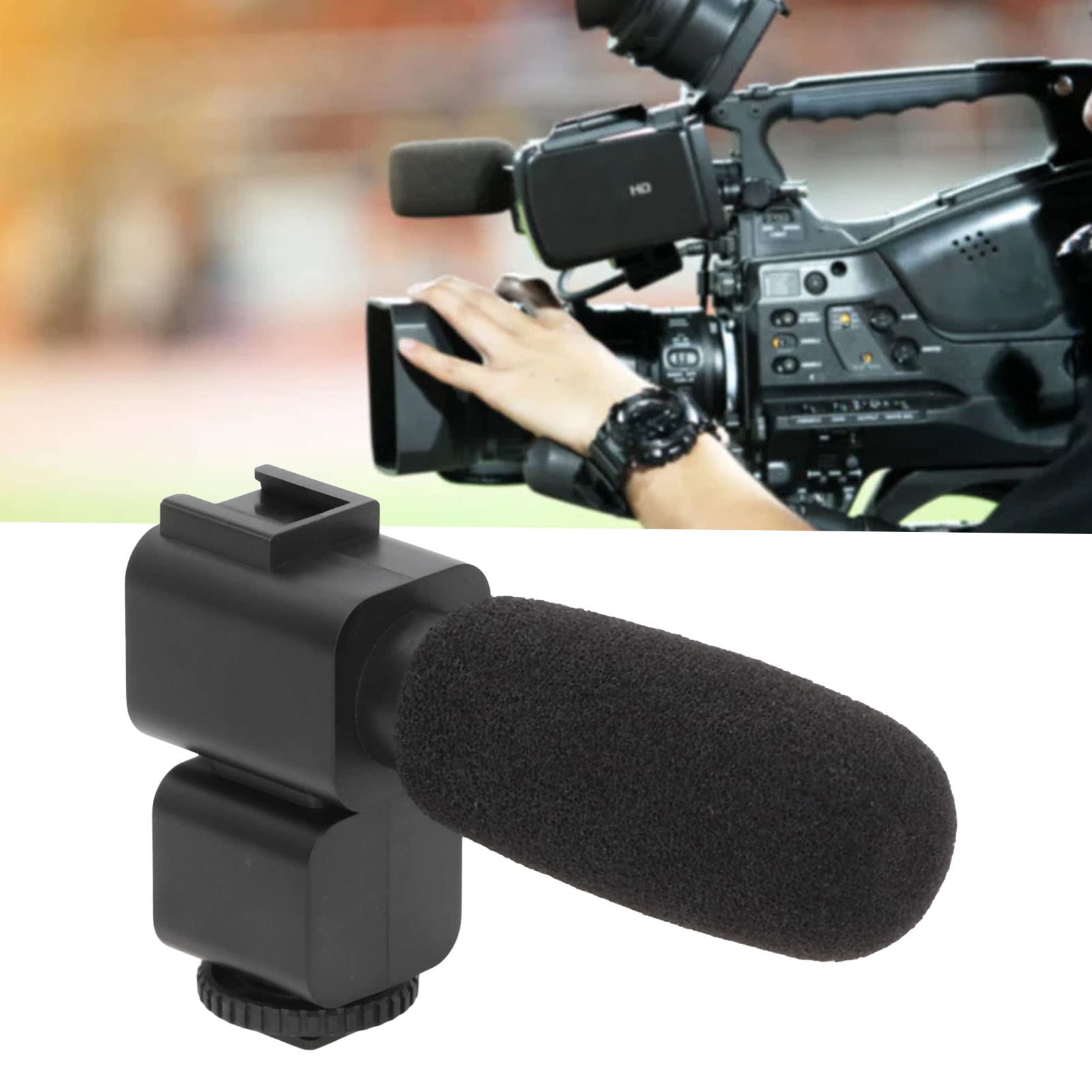ASHATA Universal Camera Microphone - Professional Unidirectional Stereo Mic with Shock Mount for Studio Recording, Podcasting, Streaming & YouTube Videos | Perfect for Vloggers, Content Creators & Home Studios